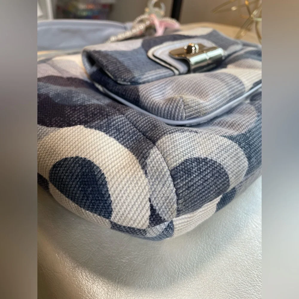 Coach Kristin Graphic Denim Op Art Hobo Bag - Picture 15 of 17